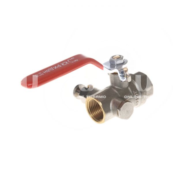 Кран шаровый Ридан BVR-DR 065B8318R, 1" ВР, полнопроходной, ручка-рычаг