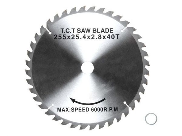 Диск пильный 255х30 мм/25,4 мм 40 зуб. по дереву BULL(твердоспл. зуб)