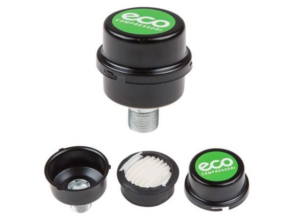 Фильтр воздушный для компрессора ECO(1/2', бумажн. фильтроэлемент, металл. корпус)