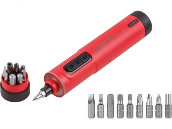 Отвертка аккумуляторная Wortex CSD 5026 в кор. 3.7 В, 0.6-1 Нм, 240-260 об/мин(Шестигранник 6.3 мм, 223 г)