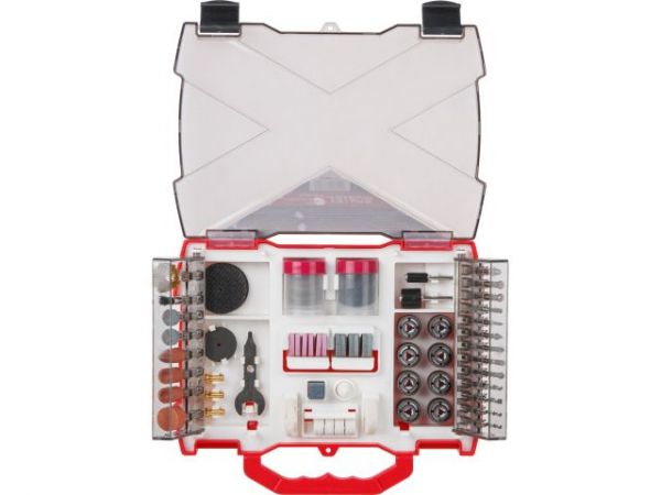 Набор аксессуаров для гравера WORTEX 145 предметов (универсальный)(Цанги: 1,6 мм, 2,4 мм, 3,2 мм)