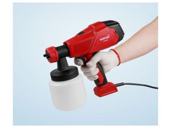Краскораспылитель электрический WORTEX LX PS 0740 в кор. 400 Вт, 700 мл/мин, 0.8 л бак(2.6 мм сопло, 50 DIN)