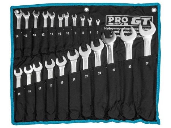 Набор ключей комбинир. 6-32мм 22шт PRO STARTUL GT (PRO-81022)(полотно, 6-22,24,27,30,32)
