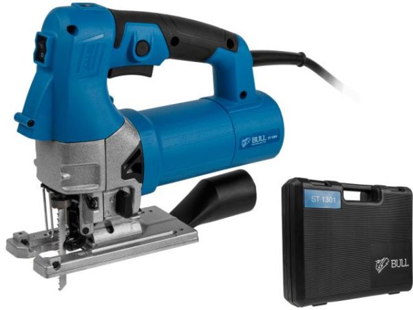 Лобзик электрический BULL ST 1301 в чем. 800 Вт, 800-2600 ход/мин, до 135 мм(Кабель 4 м, подсветка, литая алюминиевая платформа, работа с пылесосом, быстрозажим. патрон)