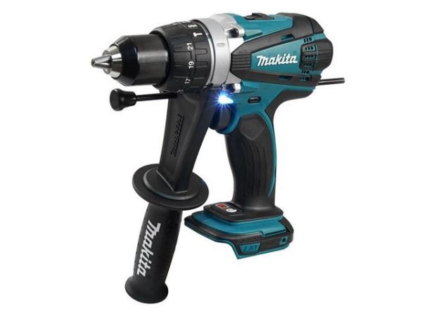 Ударная дрель-шуруповерт MAKITA LXT DHP 458 Z в кор. (18.0 В, БЕЗ АККУМУЛЯТОРА, 2 скор., 91 Нм, шурупы до 10 мм, сверление в металле до 13 мм)