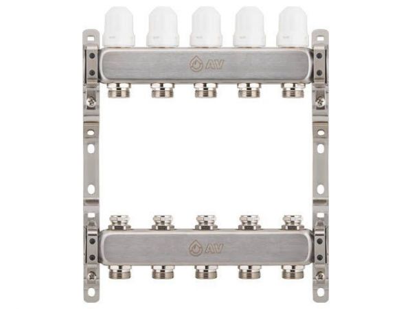 Коллекторная группа AVE162, 5 вых., AV Engineering(Для отопления (радиаторы))