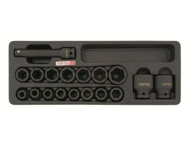 Набор-сет головок ударных 1/2' 18предм. 6гр. 136х364мм TOPTUL