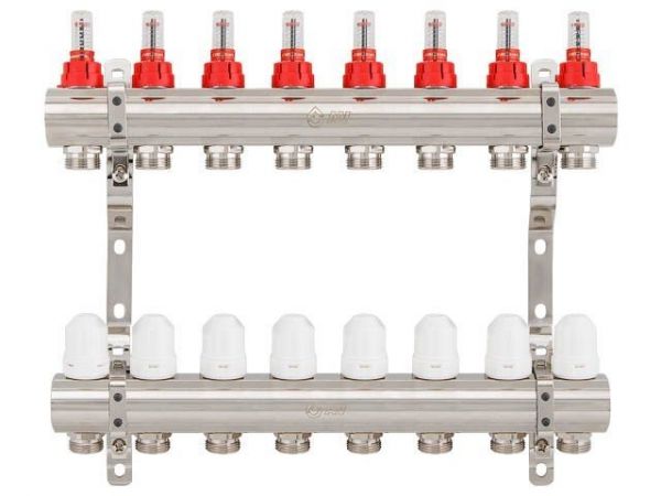 Коллекторная группа AVE777, 8 вых., AV Engineering(Для теплого пола и водоснабжения)
