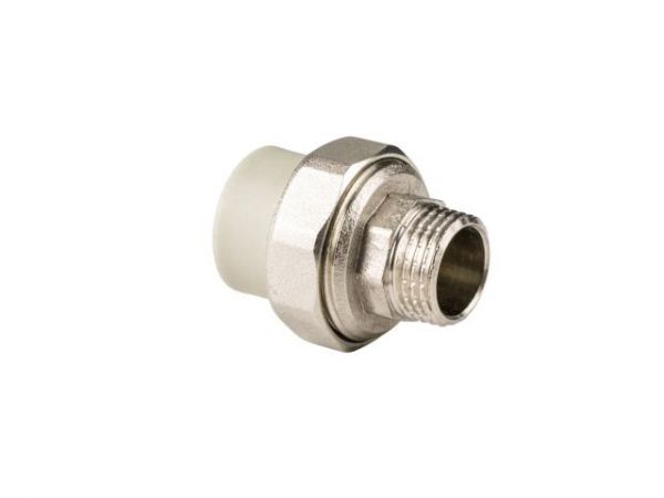 Американка ПП нар. 25х3/4', сер. РТП(Соединение разборное наружная резьба полипропиленовое)