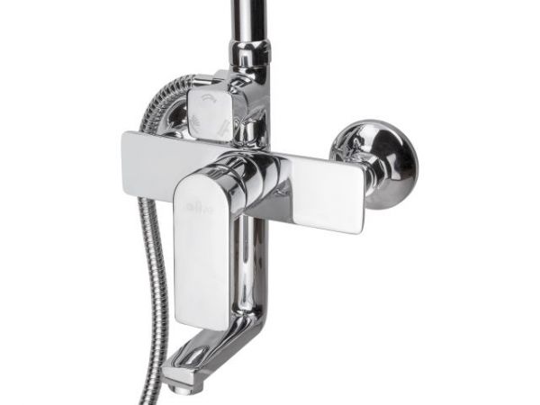 Душевая система (Lt) D35, серия Camellia хром, a-five(На стену, короткий - -излив: длина 150 мм, монолитный. Троп. душ: вынос 400 мм,)