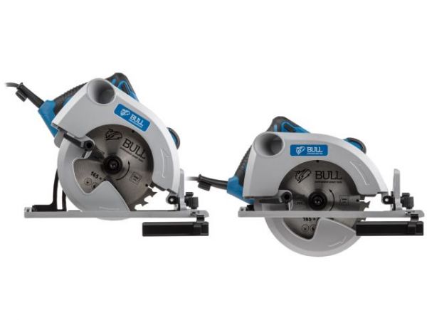 Циркулярная пила BULL KS 1601 в кор.  1300 Вт, 165х20 мм, до 55 мм(Литая алюминиевая платформа, 6000 об/мин)