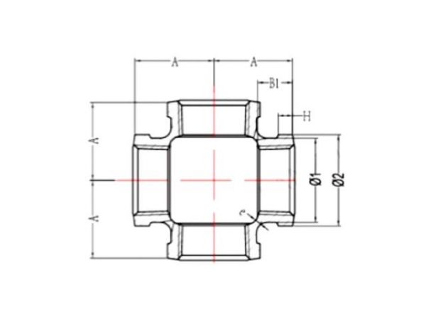 Крестовина 2' чугун оцинк., AV Engineering