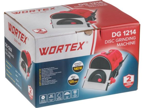 Дисковый шлифовальный станок WORTEX DG 1214 в кор. 140 Вт, 125 мм, 800-4000 об/мин(рег.об., скор.движ.заготовки 250-800 м/мин)