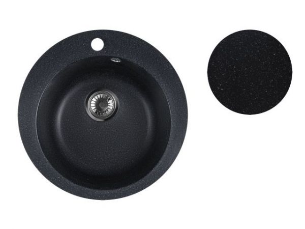 Мойка кухонная из искусственного камня POINT оникс 495х495 мм, AV Engineering