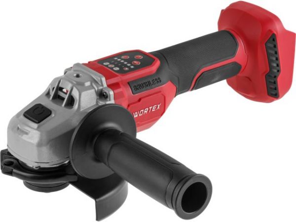 Углошлифмашина WORTEX CAG 1812-2 SE в кор. XLT SOLO БЕСЩЕТ., 18 В, 125 мм, 3000-8500 об/мин(бесщ. двиг., 6ти ступ. рег. об., вкл/выкл на панели, 3000-8500 об/мин; Anti-Kickback; Drop-Stop)