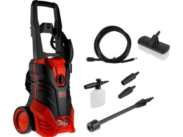 Очиститель высокого давления ECO HPW-1600(2.20 кВт, 160 бар, 480 л/ч, самовсасывание, встроенный + активный пеногенератор, щетка)