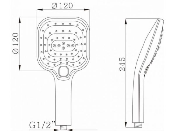 Душевая лейка, 3-функц. AVSSS-032 AV Engineering