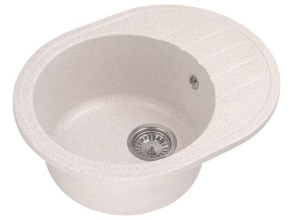 Мойка кухонная из искусственного камня RIO песочный, 570х450 мм, AV Engineering