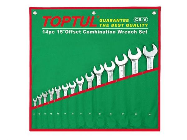 Набор ключей комбинир. 1/4' - 1-1/4' 16шт. TOPTUL