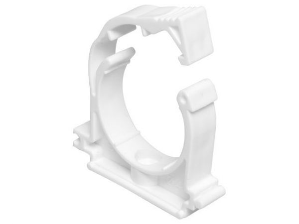 Клипса (опора) ПП c фиксатором 32мм, бел. РТП