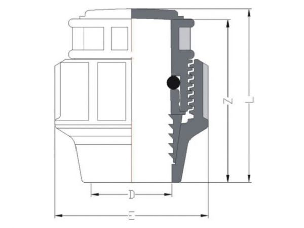 Заглушка ПЭ 63, AV Engineering(Полипропилен, макс.  16 бар, макс.  40 °С)