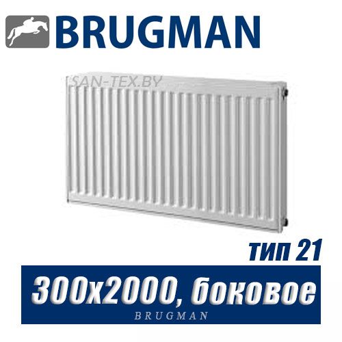 Радиатор Brugman FEK тип 21 300x2000, боковое подключение