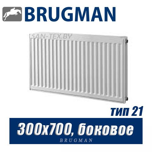 Радиатор Brugman FEK тип 21 300x700, боковое подключение