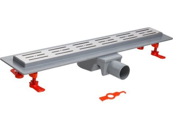 Сливной трап горизонтальный D 50, реш. нерж., сухой затвор, 63х600мм, AV Engineering