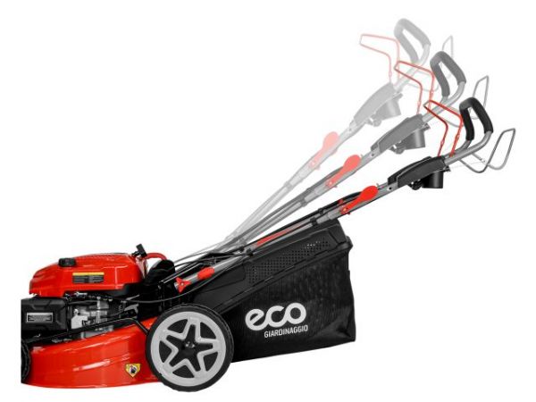 Газонокосилка бензиновая ECO LG-745 E самоходная(5,5 л.с., шир. 51 см, самоходная, электростарт, мульчир., стальн. корпус, травосборник 70 л)