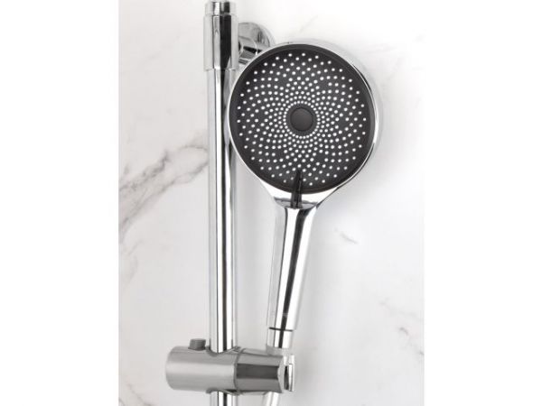 Душевая система (Lt) D35, серия Lotus хром, a-five(На стену, Короткий излив, Троп. душ: вынос 451 мм, диаметр 200 мм.)