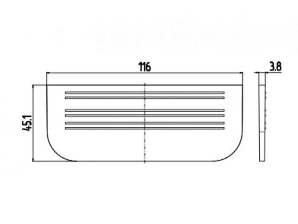 Заглушка для лотков пластиковых Стандарт 100.65 (черный), Ecoteck, Ecoteck, РБ