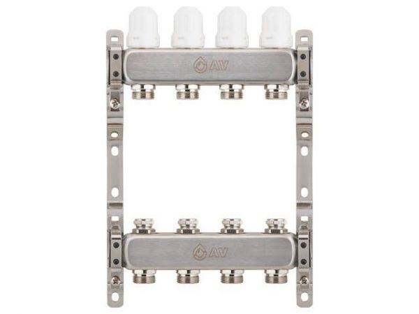 Коллекторная группа AVE162, 4 вых., AV Engineering(Для отопления (радиаторы))