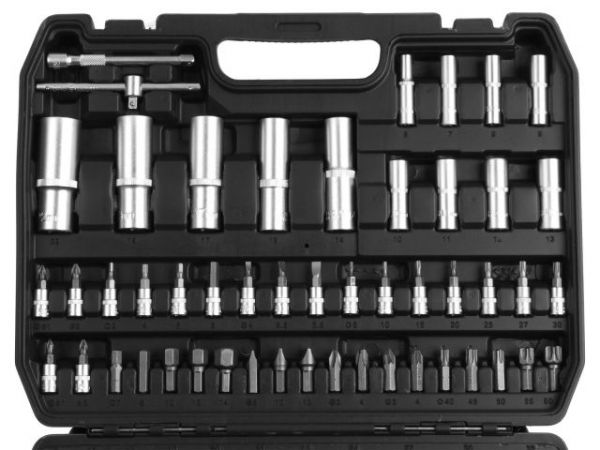 Набор головок и бит 108пр. TREK(1/4', 1/2', 6 граней)