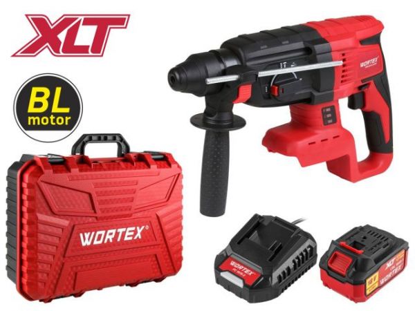 Перфоратор WORTEX CRH 1824-2 в чем. ALL1 XLT SET БЕСЩЕТ., 18 В, 2.6 Дж, 26 мм, 1х4 А*ч(вес 2.4 кг, 4 режима)