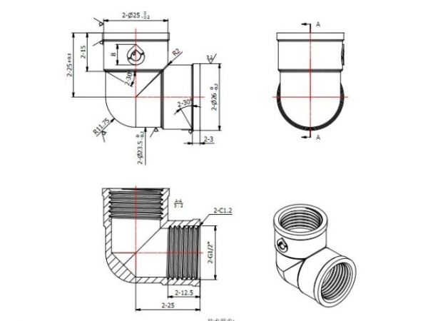 Колено 1/2' вн.-вн., AV Engineering (инд. упак.)