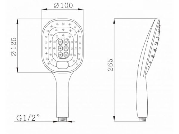 Душевая лейка, 3-функц. AVSSS-033 AV Engineering