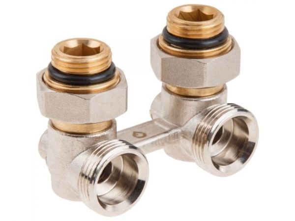 Клапан угловой шаровый 3/4' нар. для радиатора (мультифлекс), AV Engineering (инд. упак.)(для нижнего подключения радиаторов)