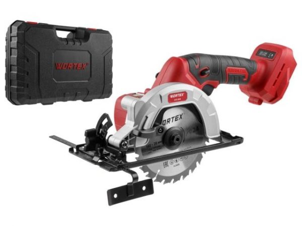 Циркулярная пила WORTEX CCS 1814 в чем. ALL1 XLT SOLO БЕСЩЕТ., 18 В, до 45 мм(140х20 мм, рез под углом 45)