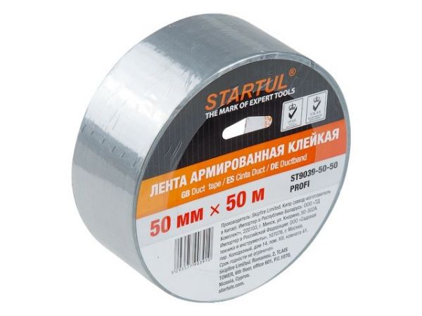 Лента армированная клейкая 50ммх50м STARTUL PROFI (ST9039-50-50)(Скотч армированный)