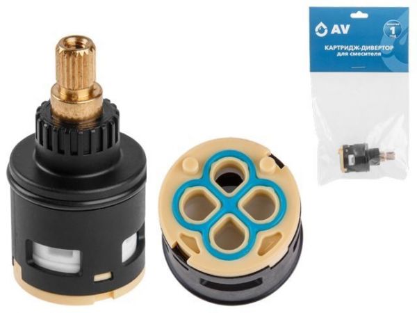 Картридж-дивертор D26 для смесителя, тип G, AV Engineering(4 выхода)
