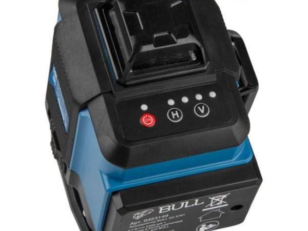 Нивелир лазерный BULL LL 3404 в чем. + аксессуары 4х360°, до 60 м, +/- 0.3 мм/м, зеленый(резьба 1/4')