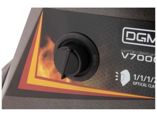 Щиток сварщика с самозатемняющимся светофильтром DGM V7000 (пламя)(1/1/1/2; 104x63 мм (65,5 см2); DIN 3,5/4-8/9-13 (регул); 4 сенсора)