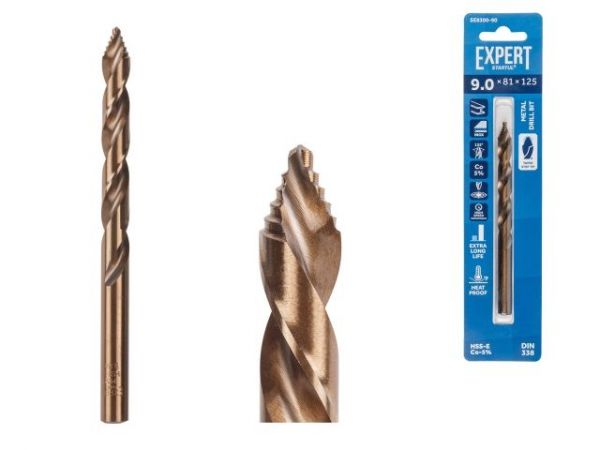 Сверло по металлу ц/х 9.0х81х125 мм HSS-Co EXPERT STARTUL(кобальт 5%)