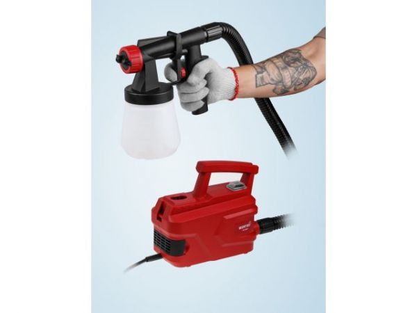 Краскораспылитель электрический WORTEX LX PS 0840 в кор. 500 Вт, 750 мл/мин, 0.7 л бак(2.6 мм сопло, 50 DIN, выносной компрессор)