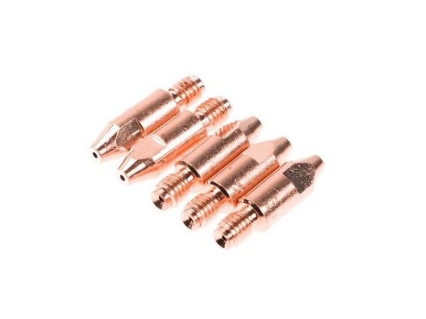 Наконечник контактный Ф 1.2 мм M6х28 мм E-Cu (набор 5 шт) SOLARIS(сварочный наконечник, контактная трубка)