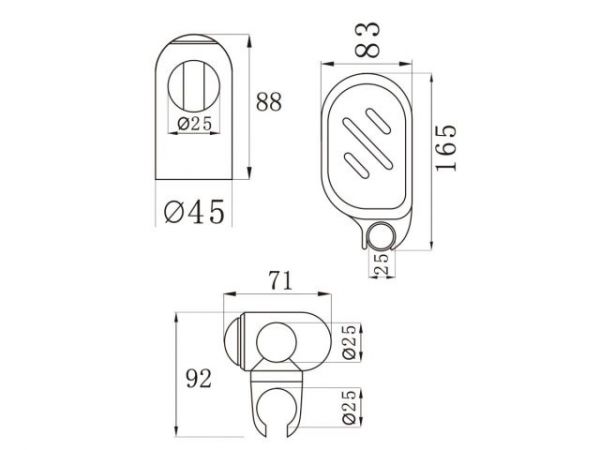 Душевая стойка AVSSS-030 AV Engineering(Высота 600 мм)