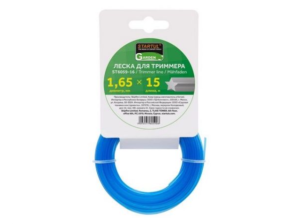Леска ф 1.65 мм х 15 м 'звездочка' STARTUL GARDEN