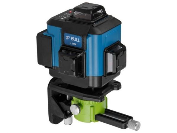Нивелир лазерный BULL LL 3404 в чем. + аксессуары 4х360°, до 60 м, +/- 0.3 мм/м, зеленый(резьба 1/4')