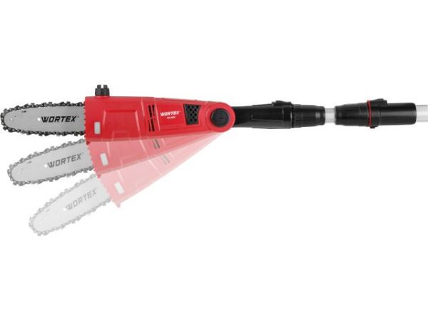 Высоторез WORTEX PS 2001 + насадка-кусторез в кор.(750 Вт, шина 8', автосмазка, телескоп. штанга  до 2 м)