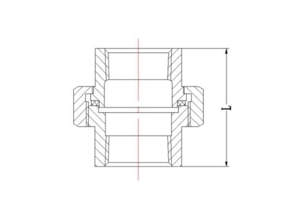 Американка под конус 1' вн.-вн. чугун оцинк., AV Engineering